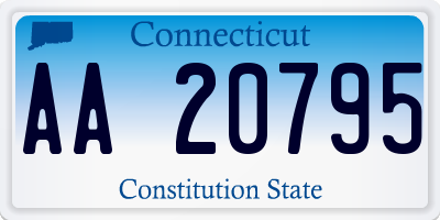 CT license plate AA20795