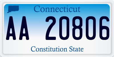 CT license plate AA20806