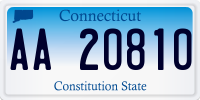 CT license plate AA20810