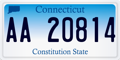 CT license plate AA20814