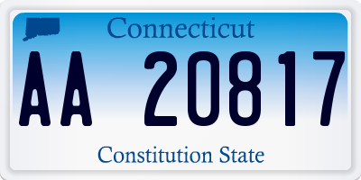 CT license plate AA20817