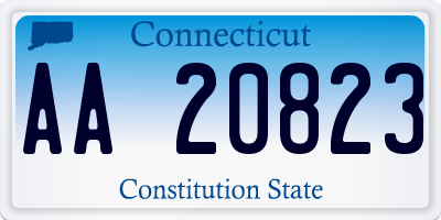 CT license plate AA20823