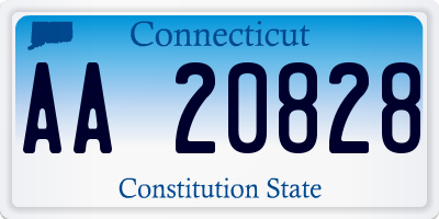 CT license plate AA20828