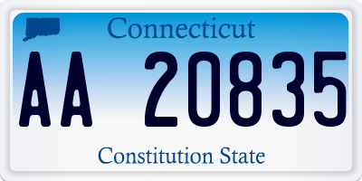 CT license plate AA20835