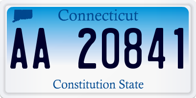 CT license plate AA20841