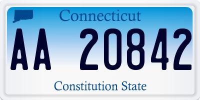 CT license plate AA20842