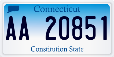 CT license plate AA20851