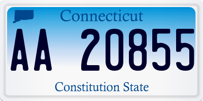 CT license plate AA20855