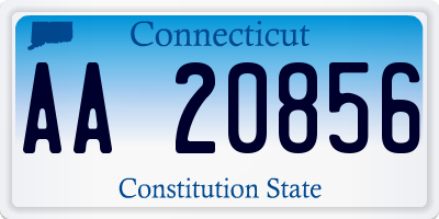 CT license plate AA20856