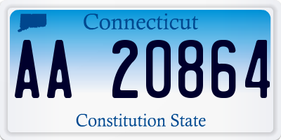CT license plate AA20864