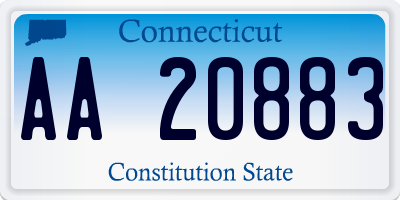 CT license plate AA20883