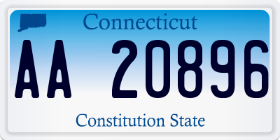 CT license plate AA20896
