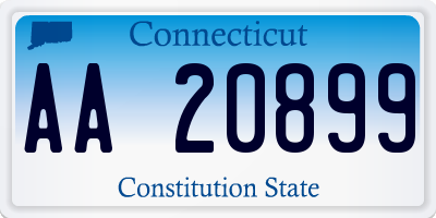 CT license plate AA20899