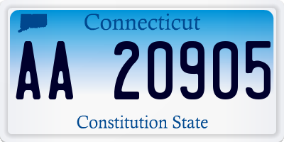 CT license plate AA20905