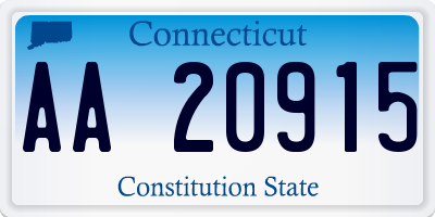 CT license plate AA20915
