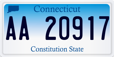 CT license plate AA20917