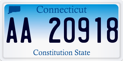 CT license plate AA20918