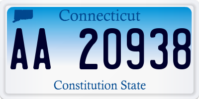CT license plate AA20938