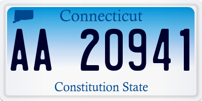 CT license plate AA20941