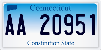 CT license plate AA20951