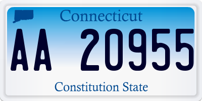 CT license plate AA20955