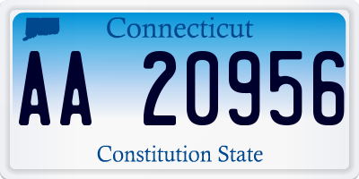 CT license plate AA20956