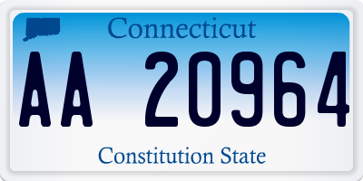 CT license plate AA20964