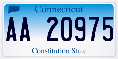 CT license plate AA20975