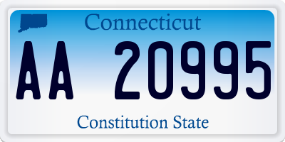 CT license plate AA20995