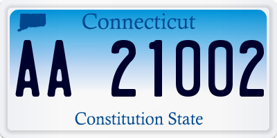 CT license plate AA21002