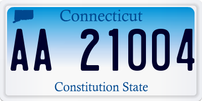 CT license plate AA21004