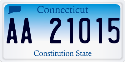 CT license plate AA21015