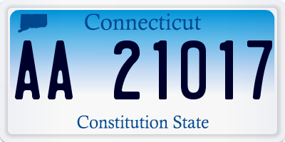 CT license plate AA21017