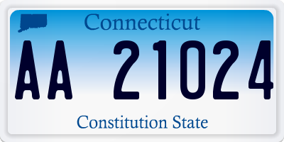 CT license plate AA21024