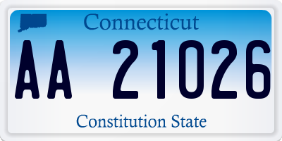 CT license plate AA21026