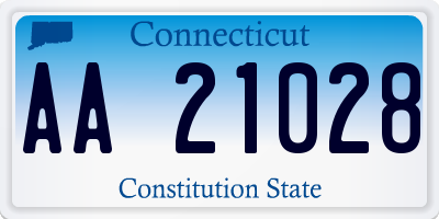 CT license plate AA21028