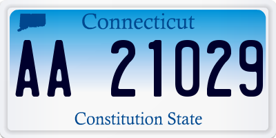 CT license plate AA21029