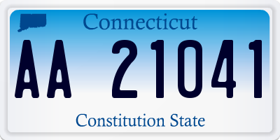 CT license plate AA21041