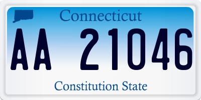 CT license plate AA21046