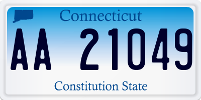 CT license plate AA21049