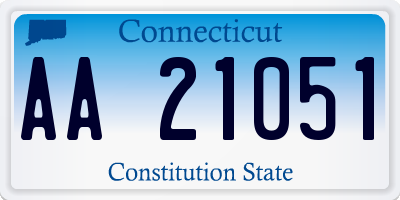 CT license plate AA21051