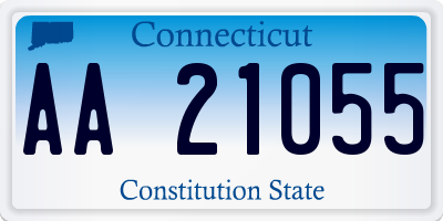 CT license plate AA21055