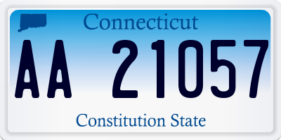 CT license plate AA21057