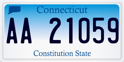 CT license plate AA21059