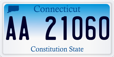 CT license plate AA21060