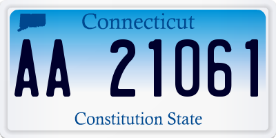 CT license plate AA21061