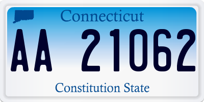 CT license plate AA21062