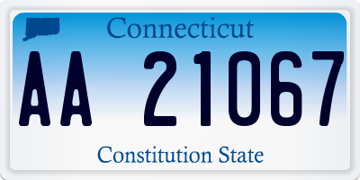 CT license plate AA21067