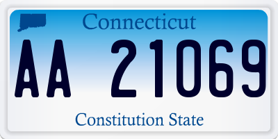 CT license plate AA21069