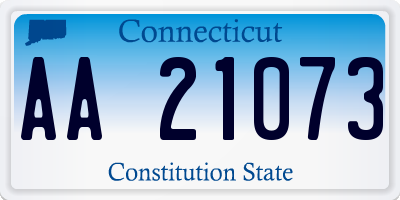 CT license plate AA21073